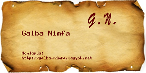 Galba Nimfa névjegykártya